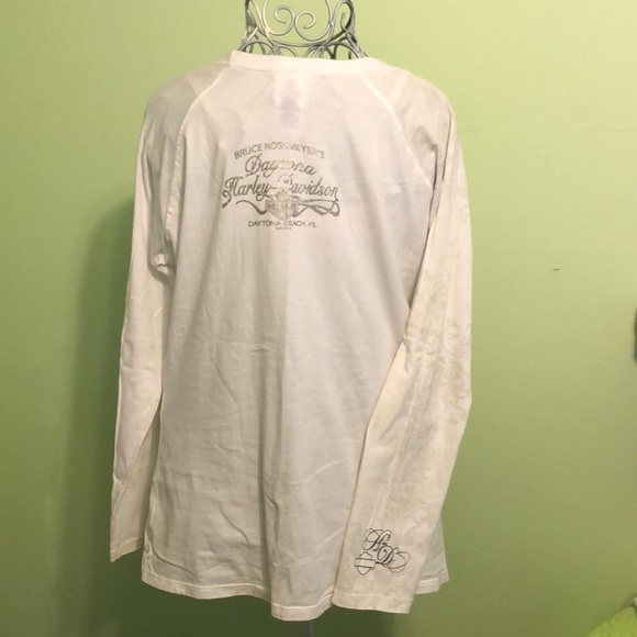 Harley Davidson Long Sleeve Pullover Top - Picture 5 of 12